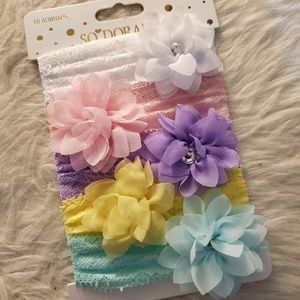 Newborn baby girl headband set